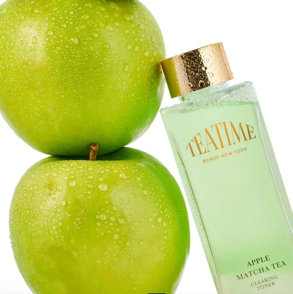 NIB BYROE Teatime Apple Matcha Tea Clearing Toner With Silica To Mattify
